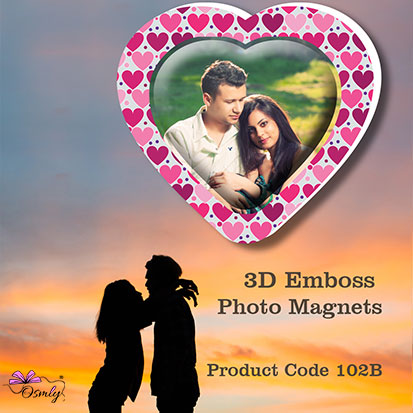 Heart 3D Embossed Fridge Magnet - Premium Fridge Magnet from OSMLY - Just Rs. 249! Shop now at BusienssJi