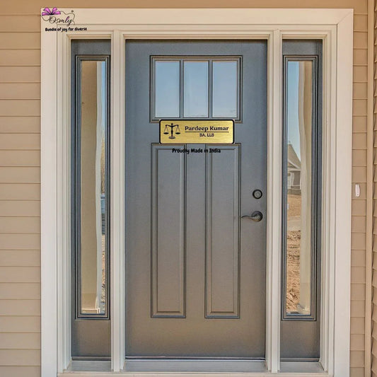 ABS Gold Acrylic Name Plate For Advocate - OSMLY