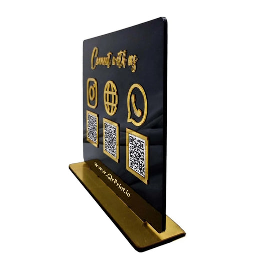 Black Acrylic QR Stand - OSMLY