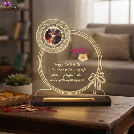 Acrylic Glowing Rakhi Lamp-Rakhi-BusienssJi-BusienssJi