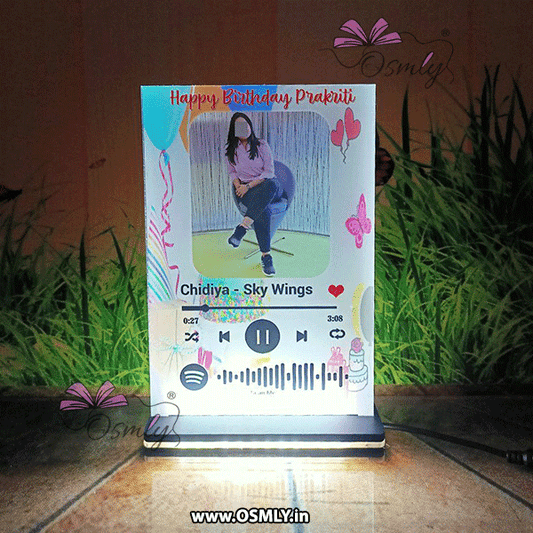 Birthday Theme Spotify QR LED Plaque - Premium Spotify QR Plauqe from OSMLY - Just Rs. 449! Shop now at BusienssJi