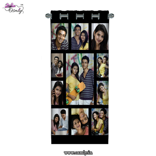 Collage Theme Photo Printed Curtain - Premium Curtains from OSMLY - Just Rs. 999! Shop now at BusienssJi
