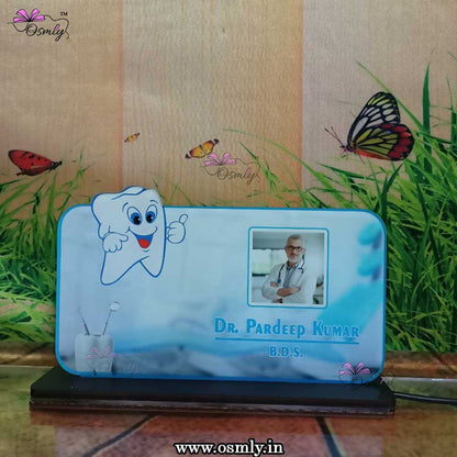 Customized Photo Printed Name Plate for Dentist - Premium Name Plate from OSMLY - Just Rs. 689! Shop now at BusienssJi