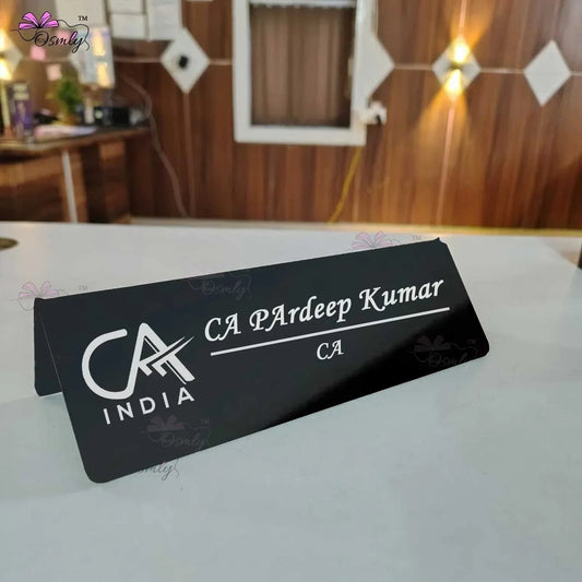 Acrylic CA Name Plate Black - OSMLY