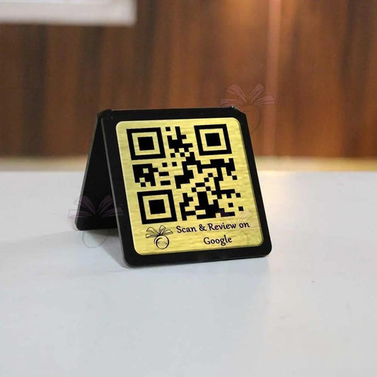 Single Rose Gold Acrylic QR Stand-QR Code Stand-BusienssJi-OSMLY