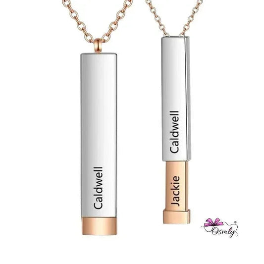 Personalized Hidden Bar Pendant - OSMLY