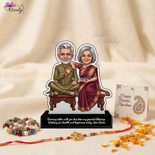 Old Sibling Rakhi Caricature-Rakhi-BusienssJi-BusienssJi