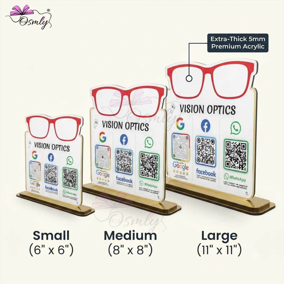 Optical Store QR Stand