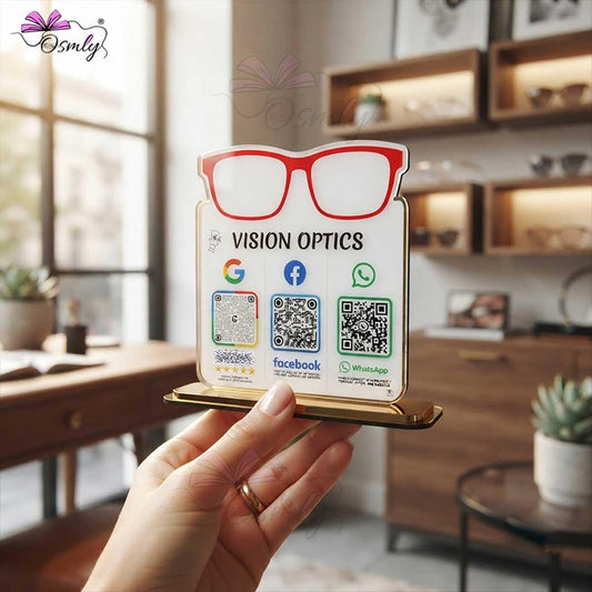 Optical Store QR Stand-QR Code Stand-BusienssJi-BusienssJi