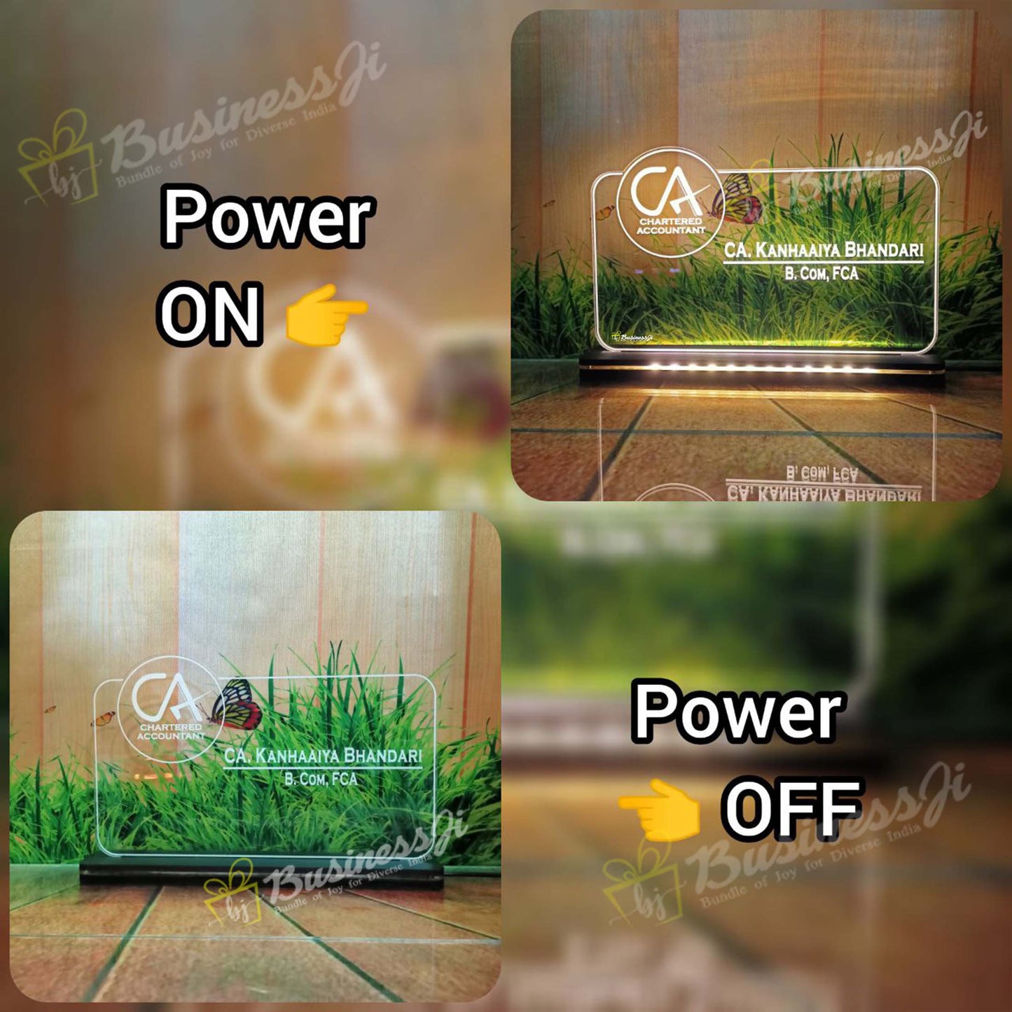 Acrylic Engraved CA Plaque - Premium variable from OSMLY - Just Rs. 689! Shop now at BusienssJi
