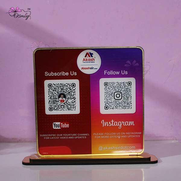 YouTube Instagram QR Stand - OSMLY