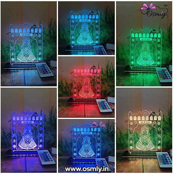 Khatu Shyam Darbar LED Acrylic Lamp - Premium variable from OSMLY - Just Rs. 649! Shop now at BusienssJi
