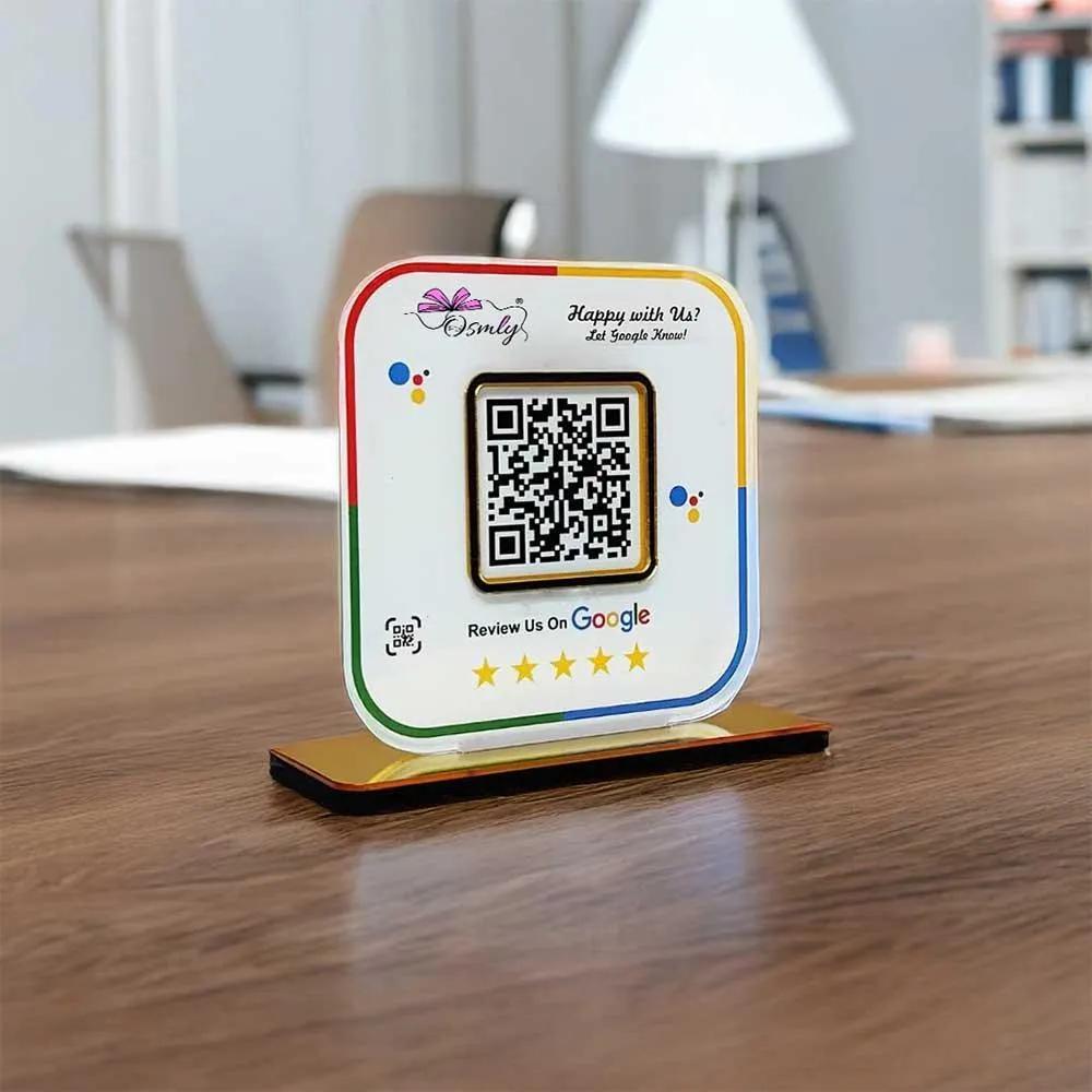 Stylish Google Review QR Stand-QR Code Stand-BusienssJi-BusienssJi
