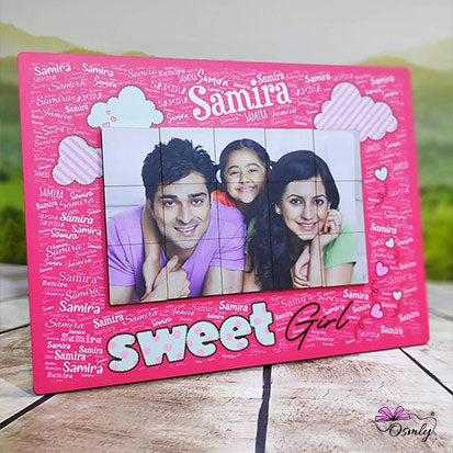 Photo Name Art Puzzle - Premium Magnet Frame from OSMLY - Just Rs. 799! Shop now at BusienssJi