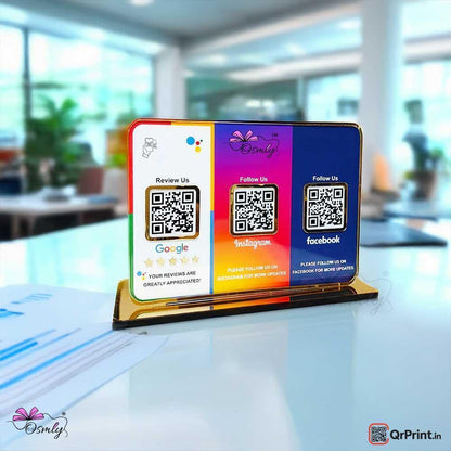 3 in 1 Social Media QR Stand - OSMLY