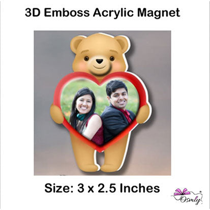 3D Embossed Teddy Fridge Magnet - Premium Fridge Magnet from OSMLY - Just Rs. 249! Shop now at BusienssJi