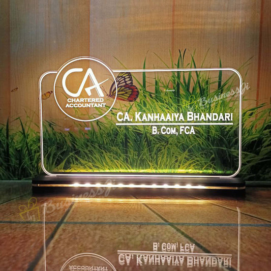 Acrylic Engraved CA Plaque - Premium variable from OSMLY - Just Rs. 689! Shop now at BusienssJi