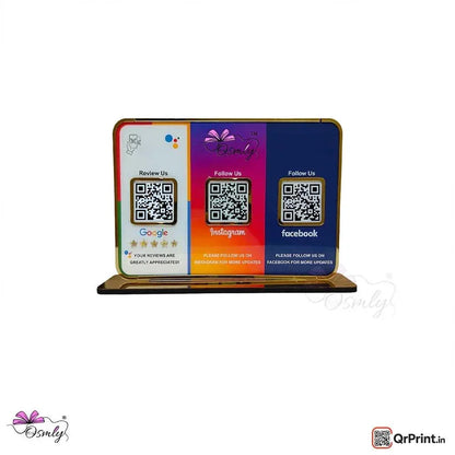 3 in 1 Social Media QR Stand - OSMLY