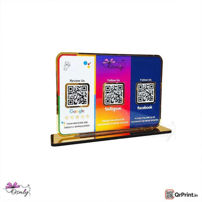 3 in 1 Social Media QR Stand - OSMLY