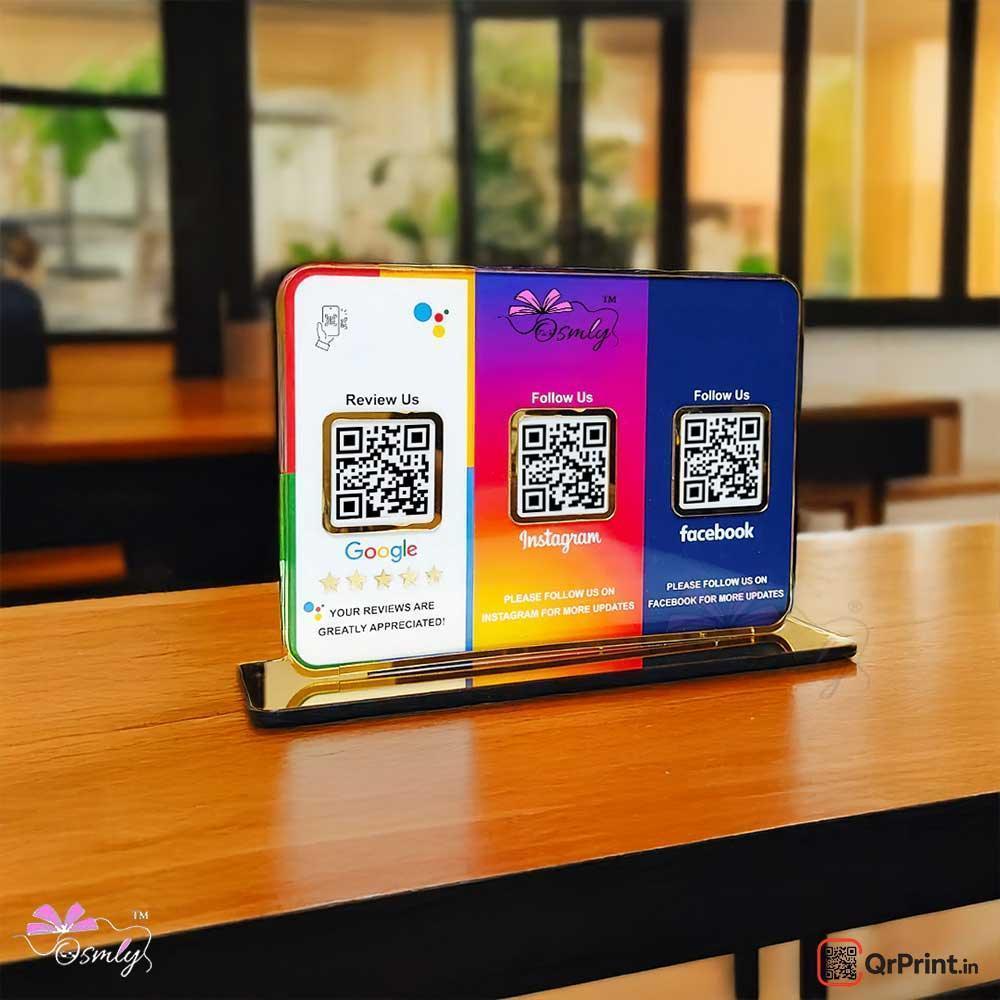 3 in 1 Social Media QR Stand - OSMLY