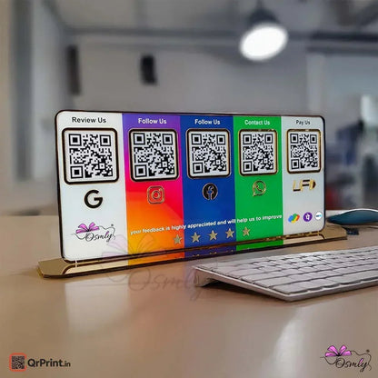 Customized Acrylic Five QR Stand - OSMLY