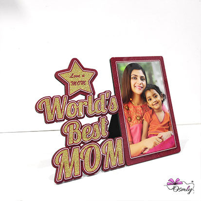 Worlds Best Mom Frame - Premium Glitter MDF Frame from OSMLY - Just Rs. 699! Shop now at BusienssJi