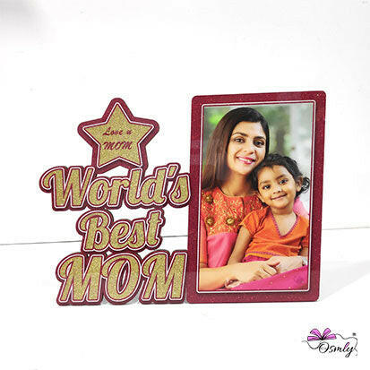 Worlds Best Mom Frame - Premium Glitter MDF Frame from OSMLY - Just Rs. 699! Shop now at BusienssJi