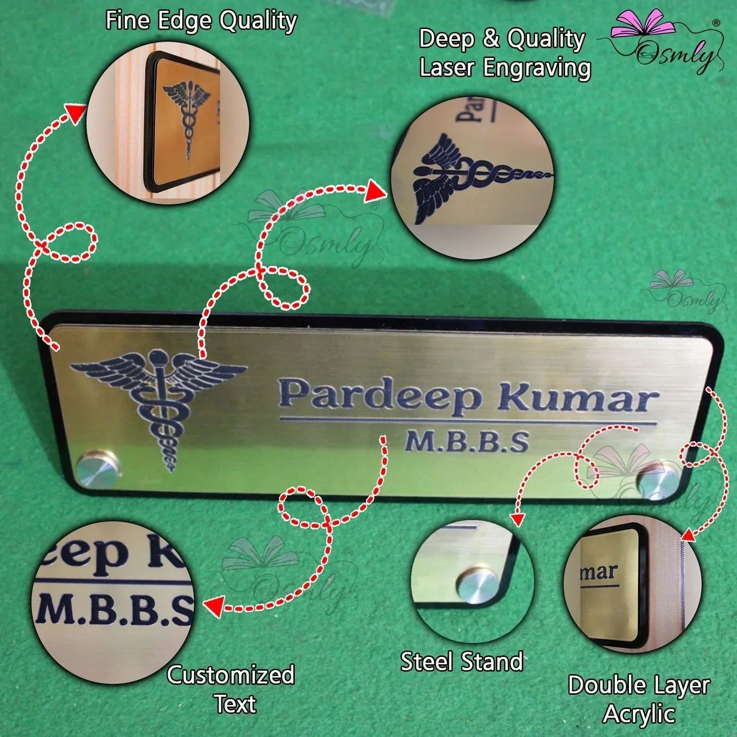 Acrylic Table Name Plate - OSMLY