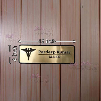 Acrylic Gold Dentist Name Plate - OSMLY