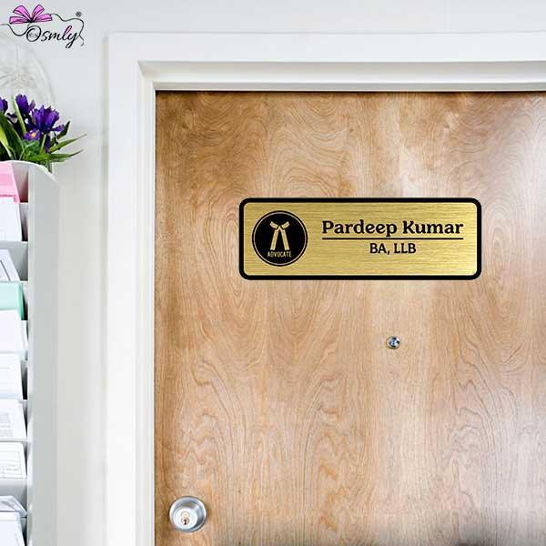 Customized Name Plate For Advocate - OSMLY