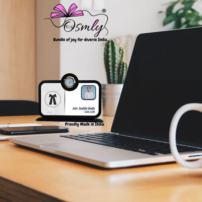 Analogue Clock Lawyer Table Top-Name Plate-BusienssJi-BusienssJi