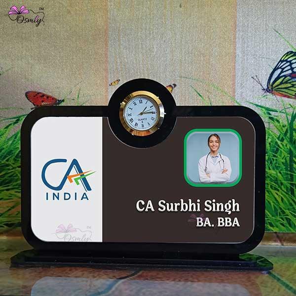 CA Analogue Table Top UV Printed-Name Plate-BusienssJi-BusienssJi