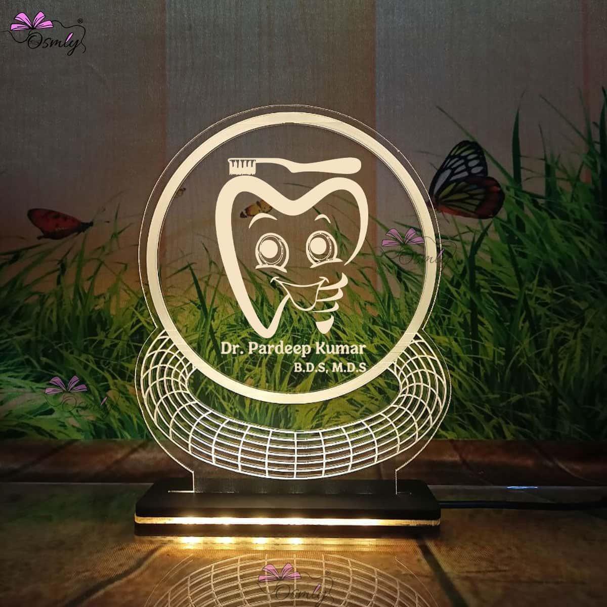 LED Acrylic Dentist Name Plate - OSMLY