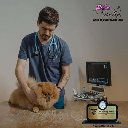 Veterinary Doctor Name Plate Analogue Clock - OSMLY
