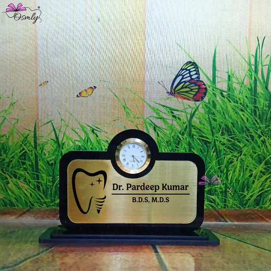 Dentist Name Plate Analogue Clock - OSMLY