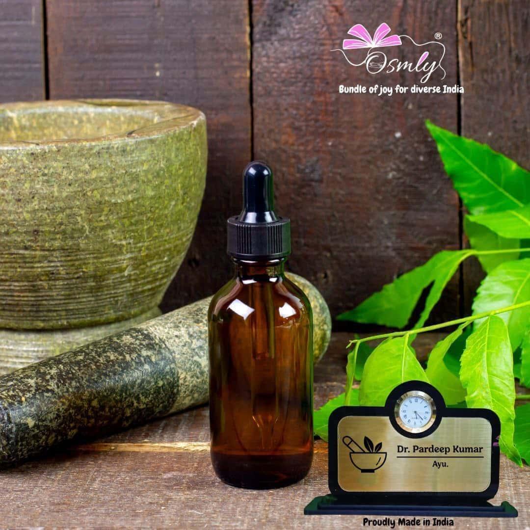 Ayurvedic Doctor Name Plate Analogue Clock - OSMLY