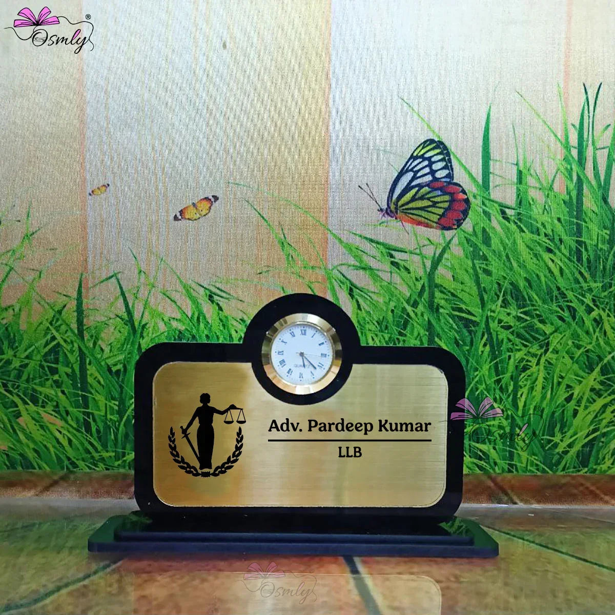 Lady Justice Advocate Name Plate - OSMLY