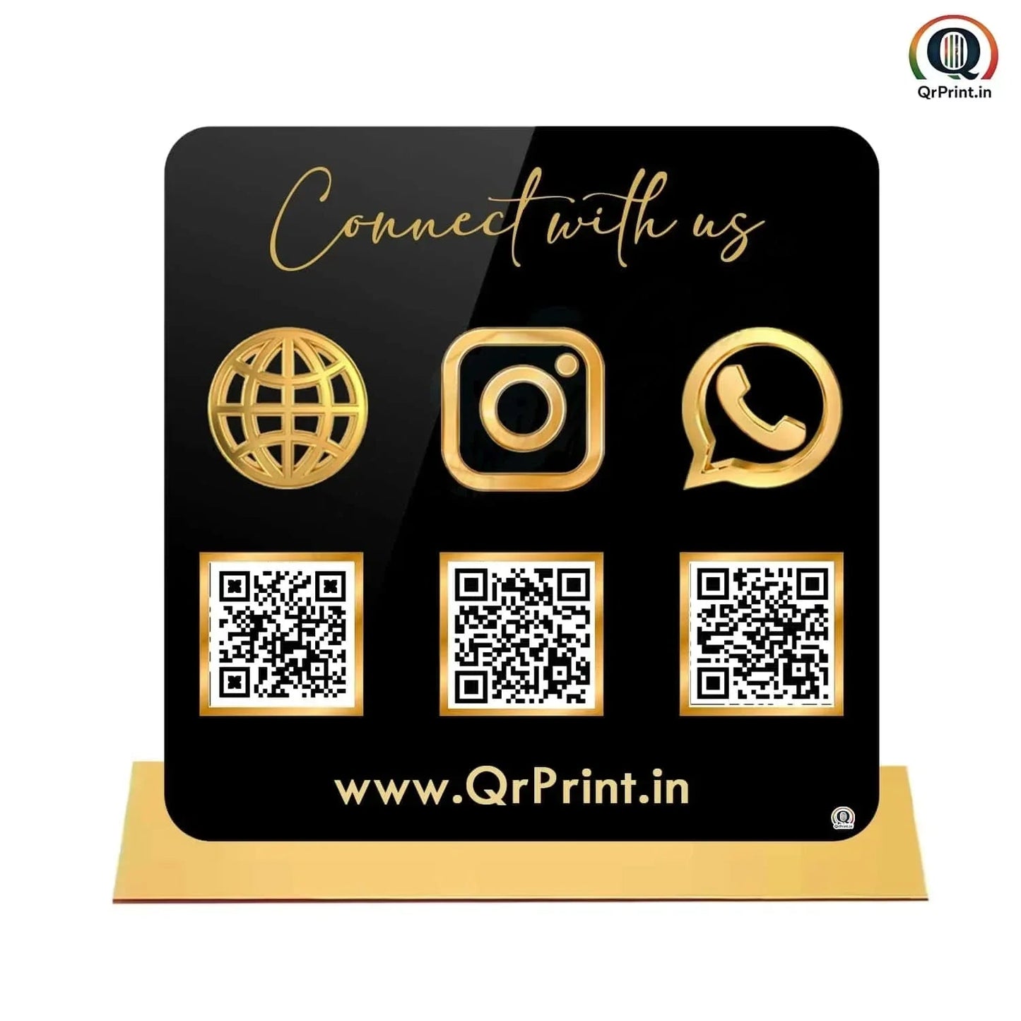 Black Acrylic QR Stand - OSMLY
