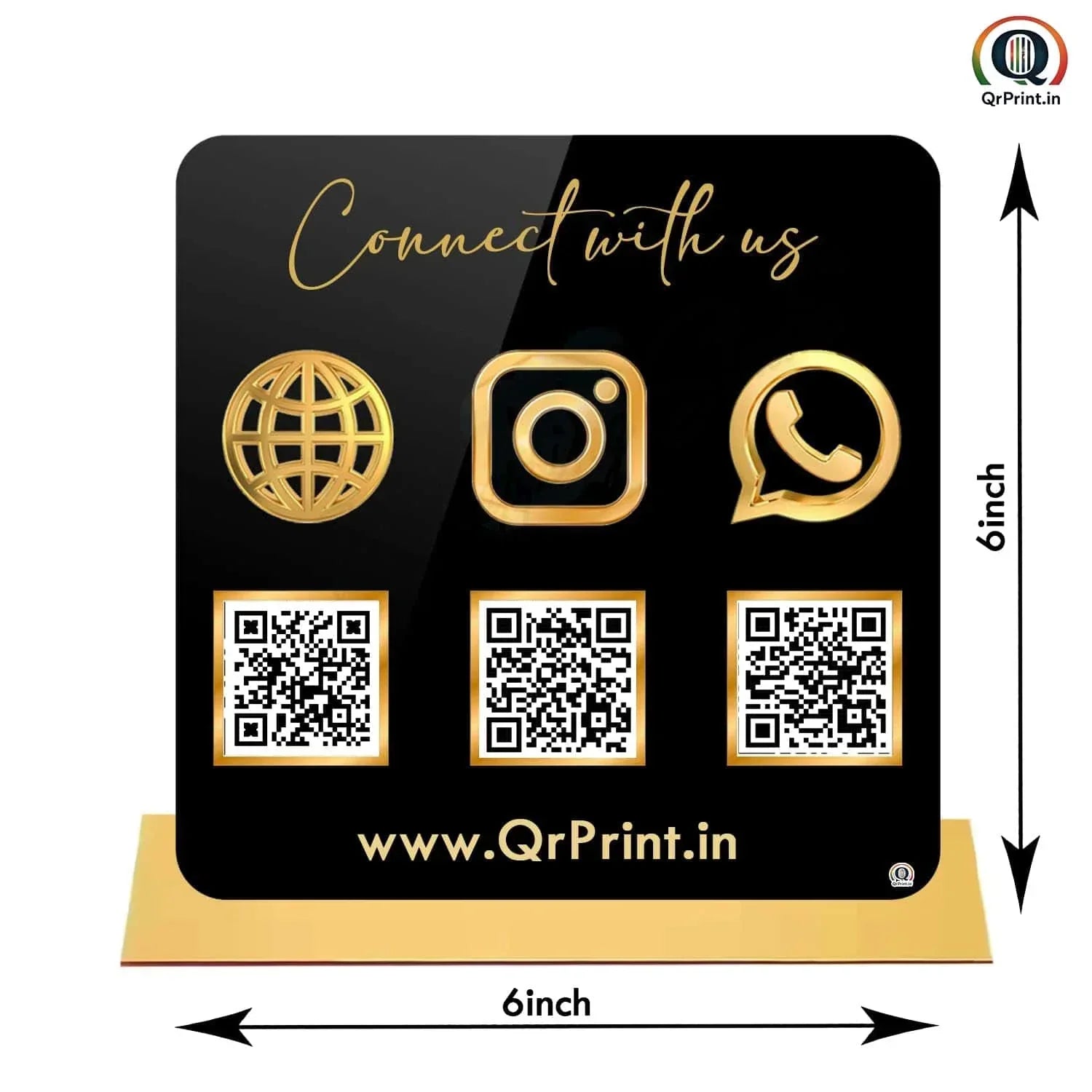 Black Acrylic QR Stand - OSMLY