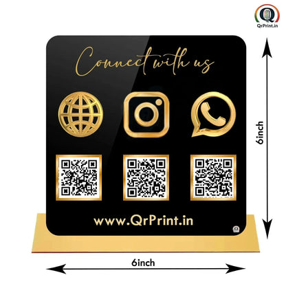 Black Acrylic QR Stand - OSMLY
