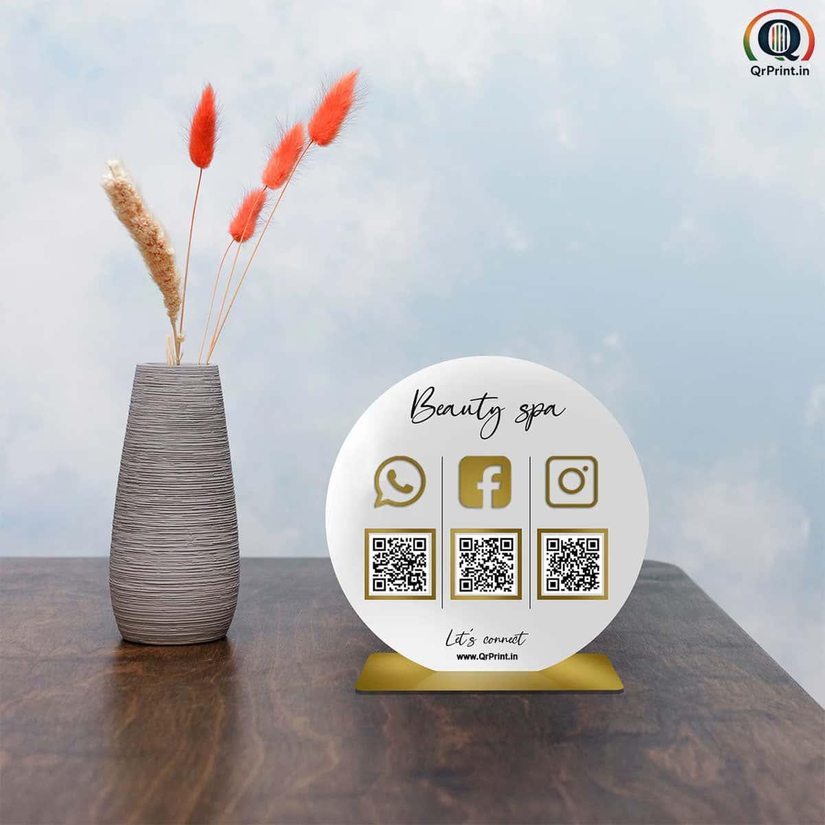 Round Acrylic QR Stand - OSMLY