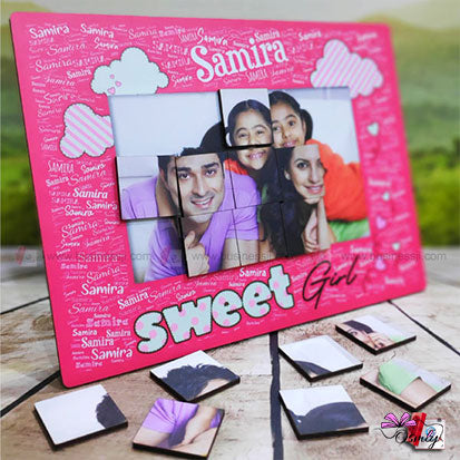 Photo Name Art Puzzle - Premium Magnet Frame from OSMLY - Just Rs. 799! Shop now at BusienssJi