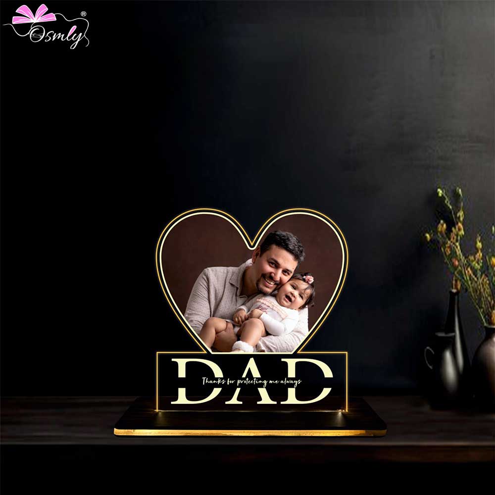 OSMLY Acrylic Dad Heart LED Plaque from OSMLY Acrylic LED Lamp