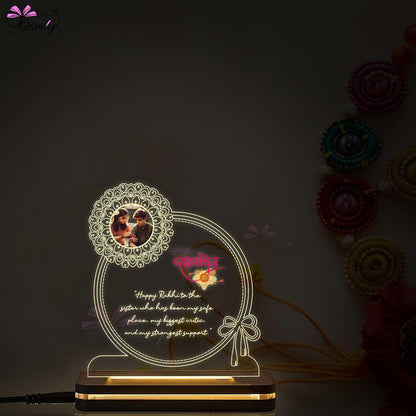 Acrylic Glowing Rakhi Lamp-Rakhi-BusienssJi-BusienssJi