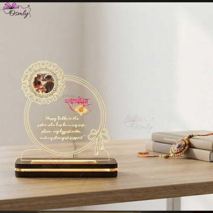 Acrylic Glowing Rakhi Lamp-Rakhi-BusienssJi-BusienssJi