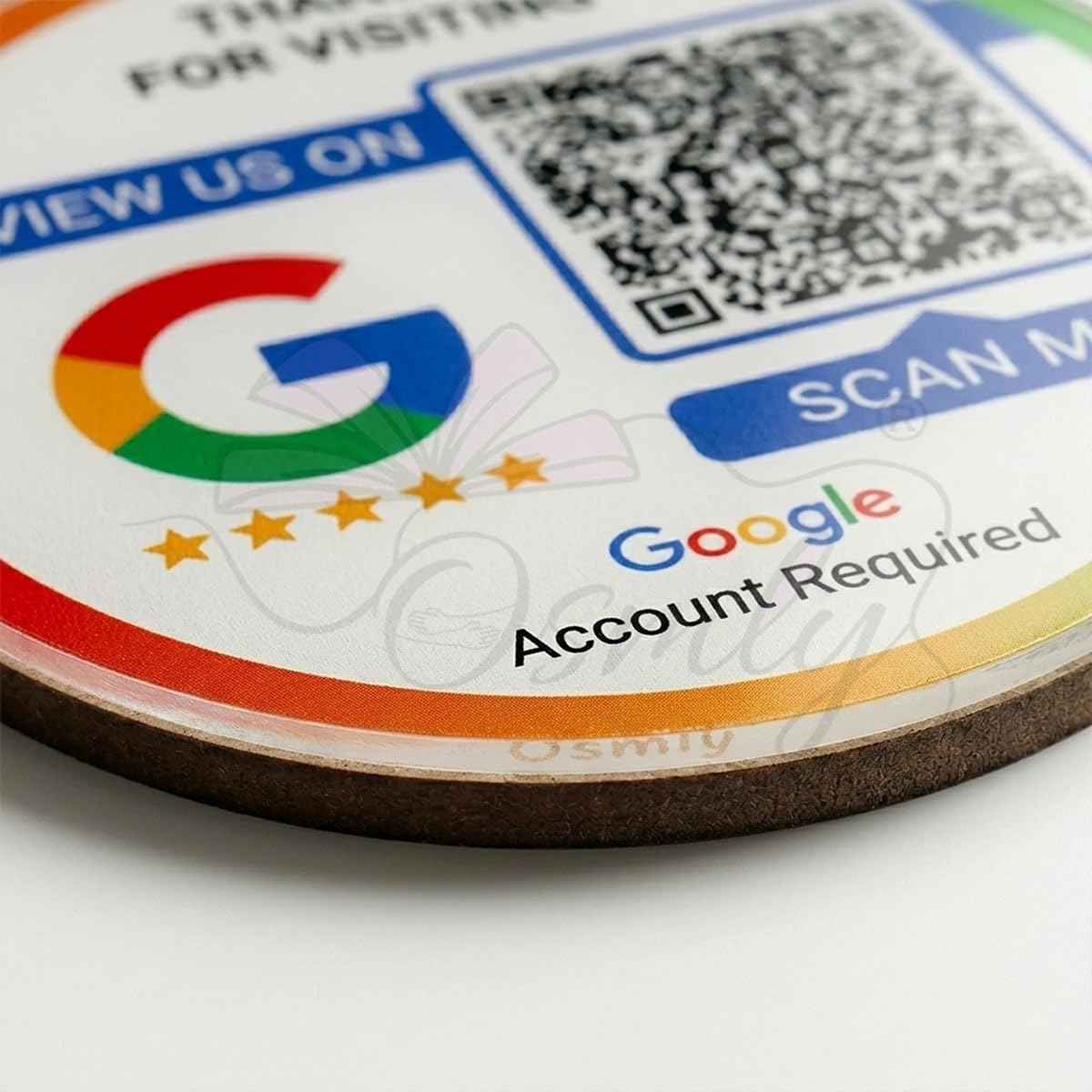 AcrylicGoogleReviewWallMountcloseview - OSMLY