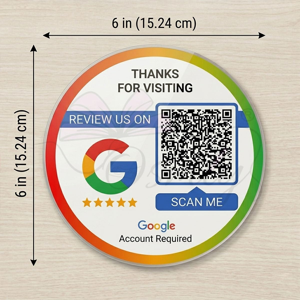 AcrylicGoogleReviewWallMountpatch - OSMLY