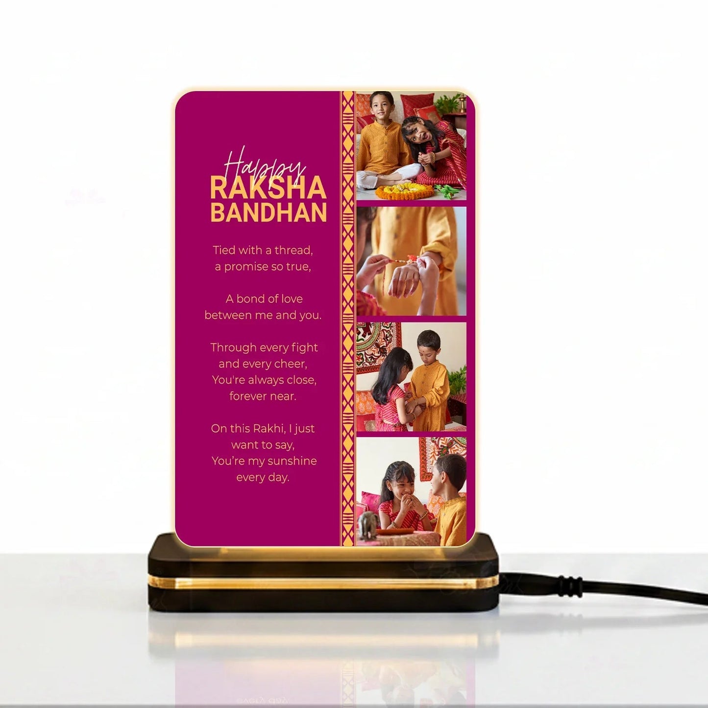 Acrylic LED Rakhi Frame