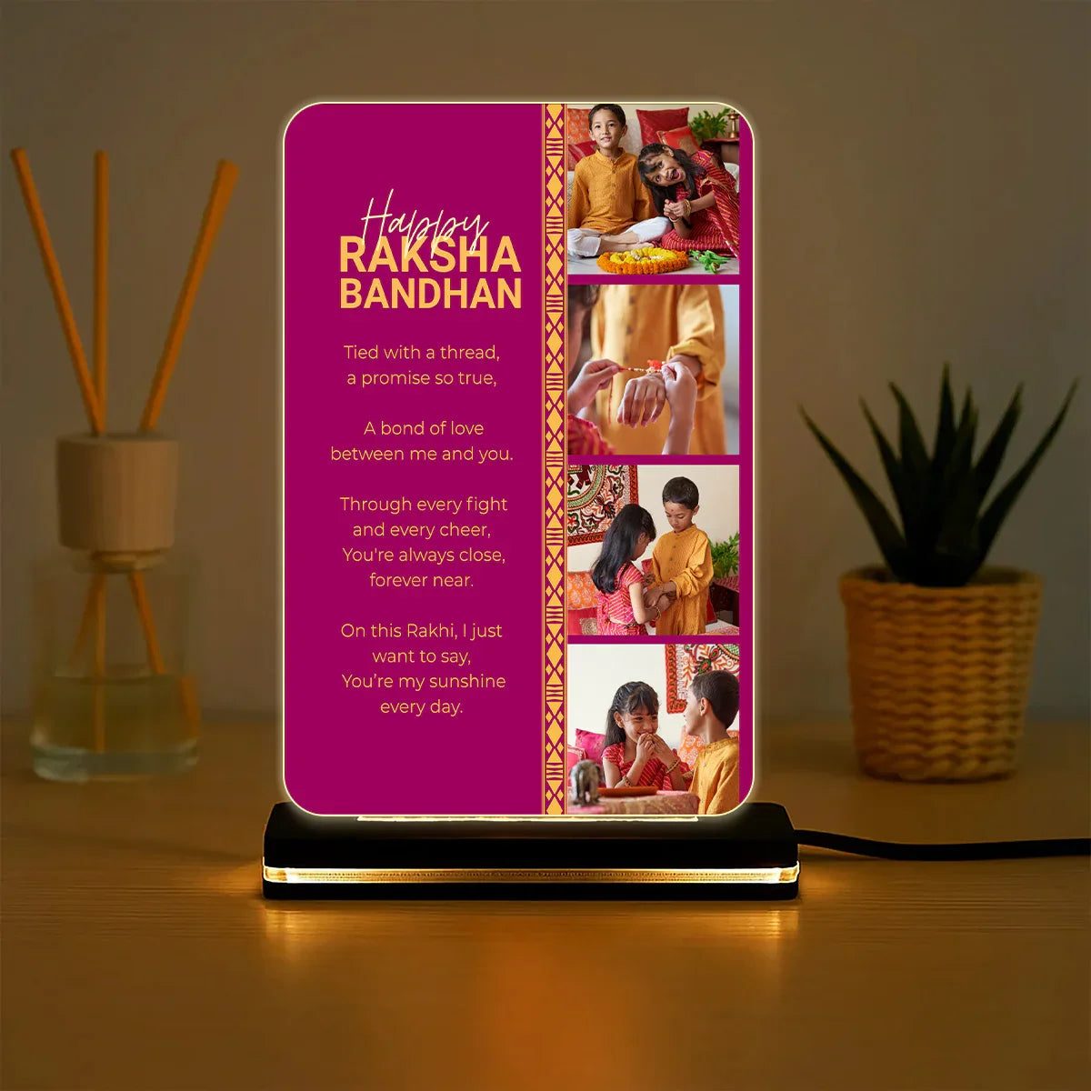 Acrylic LED Rakhi Frame