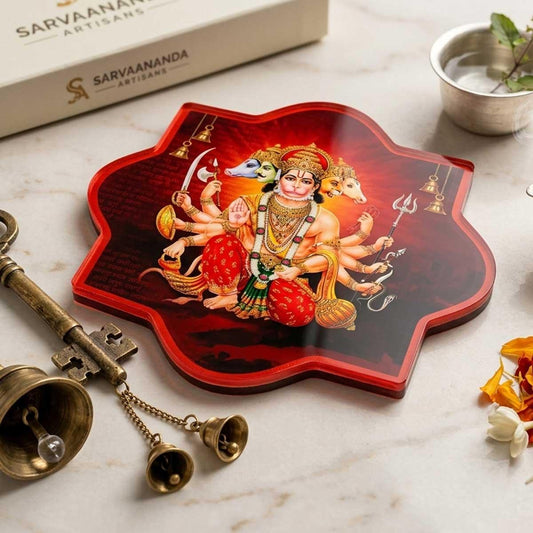 Acrylic Panchmukhi Hanuman Kavach-Religious Gifts-BusienssJi-BusinessJi
